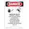 Signmission Safety Sign, OSHA Danger, 14" Height, Portrait Keep Out High, Portrait OS-DS-D-1014-V-1925 - alternate 1